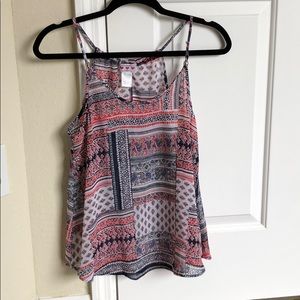 Multi-patterned/ paisley tank top